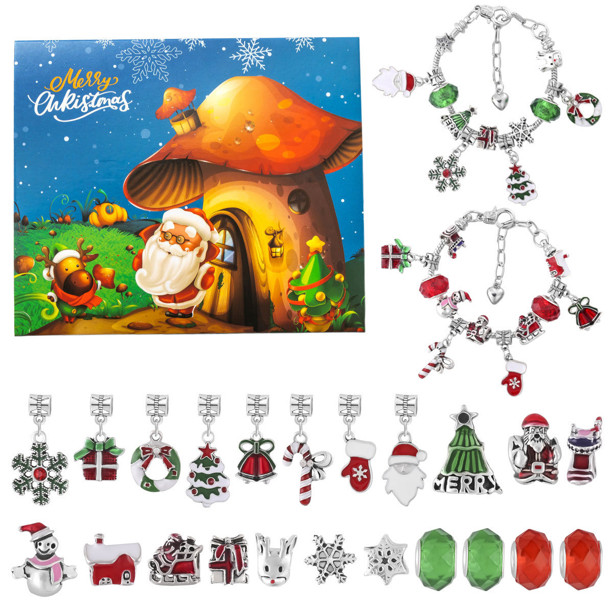 Diy Creative Children's Bracelet Ornament 24 Grid Calendar Christmas Blind Box 87be02d2 3687 4574 a7ad c868619bc15b