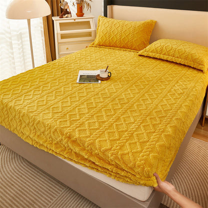 Winter Thermal Flannel Coral Fleece Fitted Sheet Fleece-lined Non-slip Bedspread 87be6d8d 99e1 4fb1 81ea c53bf3966609 1a5649e
