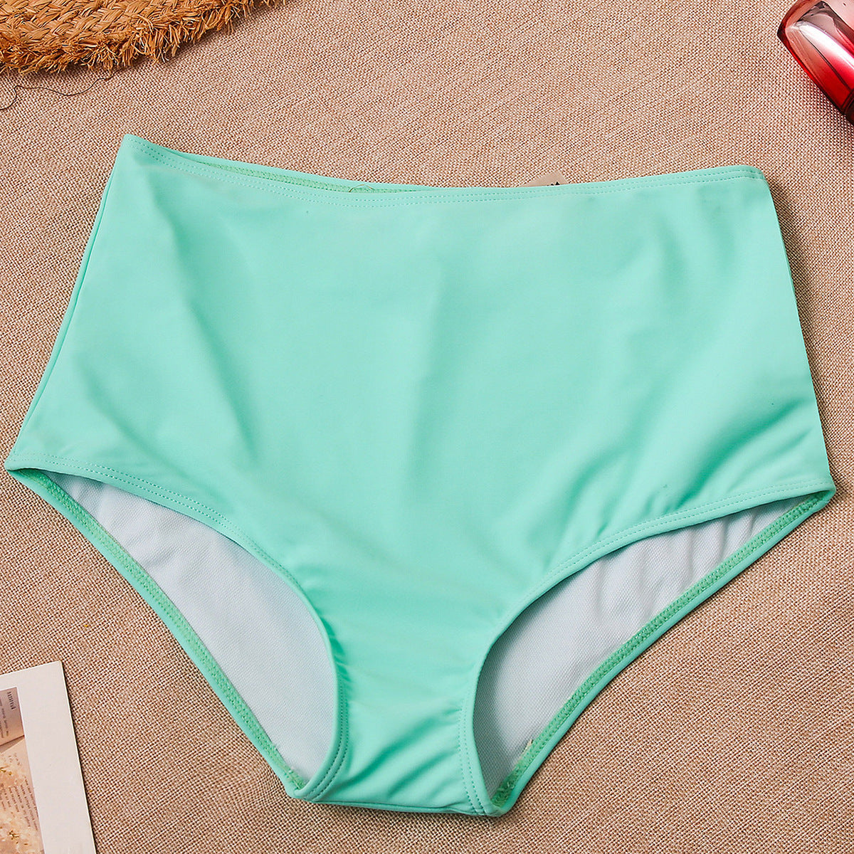 New Swimsuit Solid Color High Waist Pants Bikini Split Swimsuit Multicolor 87c08263 b16b 4f73 80a2 bb9580654f1c