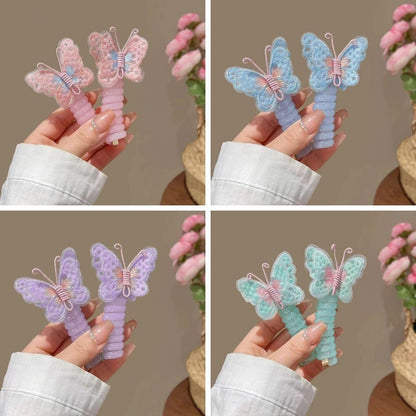 Children's New Embroidered Butterfly Phone Line Hair Ring 87da423c 80a0 4f2b b119 d3bae145e6b0