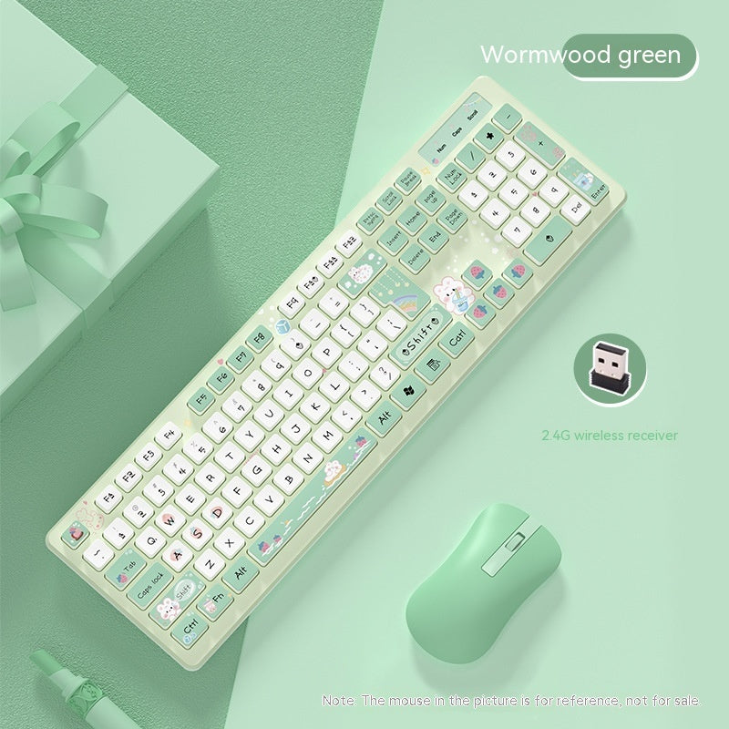 Milk Tea Rabbit Cute Chocolate Wired Keyboard - 图片 13