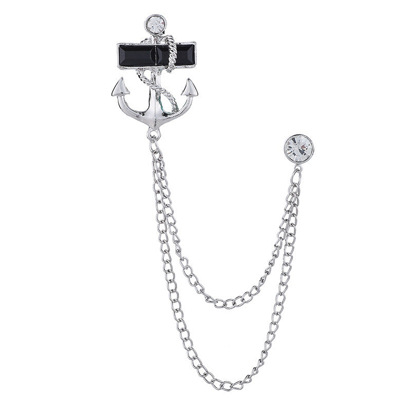 Personalized Navy Anchor Badge With Diamond Chain 87de7f3d 92c7 4a5a bee6 825100310858