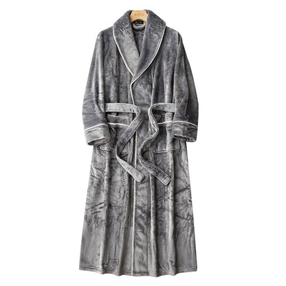 Extended Autumn And Winter Coral Fleece Bathrobe 87dec8d4 3c09 470f 86ac 64f39036045b
