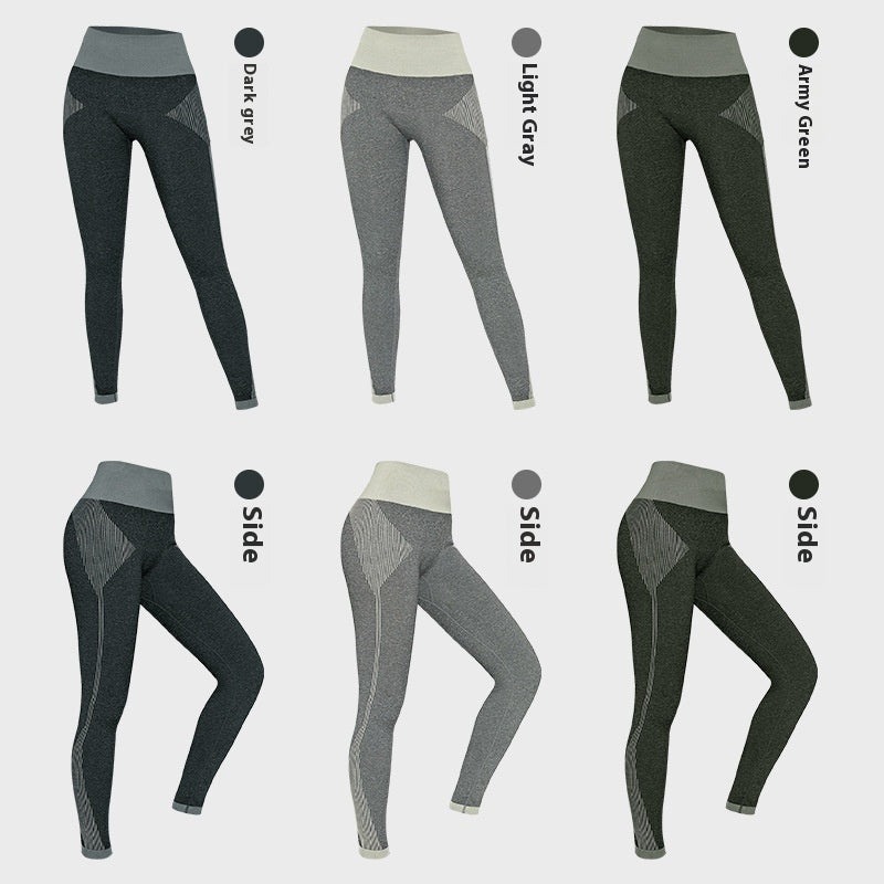 High Waist Color Stitching Fitness Pants For Women 87efd430 b023 4a2d bc93 586fcd467bc7 trans