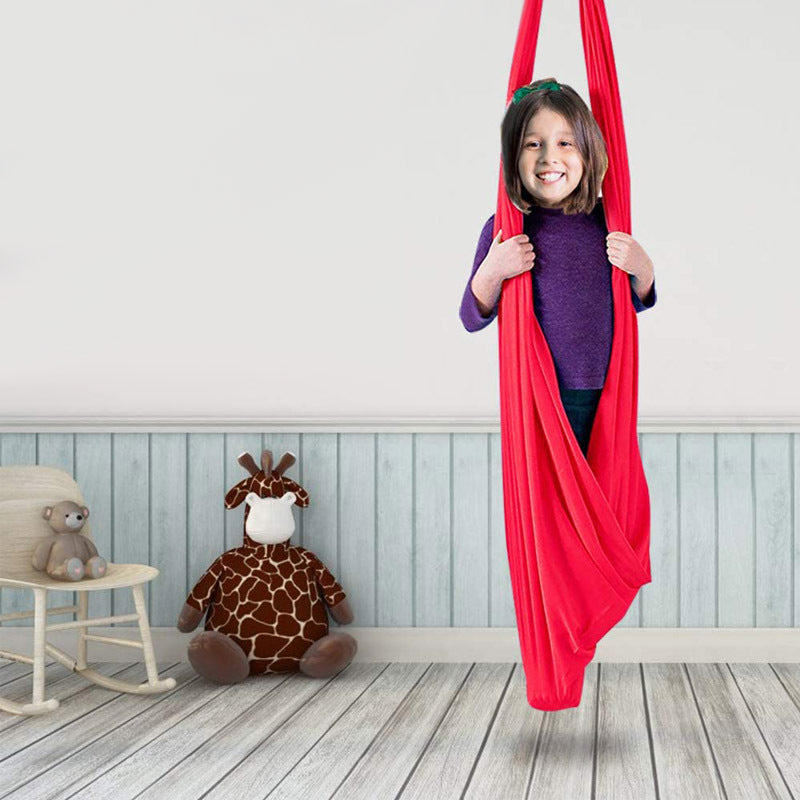 Kids  Cotton Outdoor Indoor Swing Hammock For Cuddle Up To Sensory Child Therapy Soft Elastic Parcel Steady Seat 8805745054