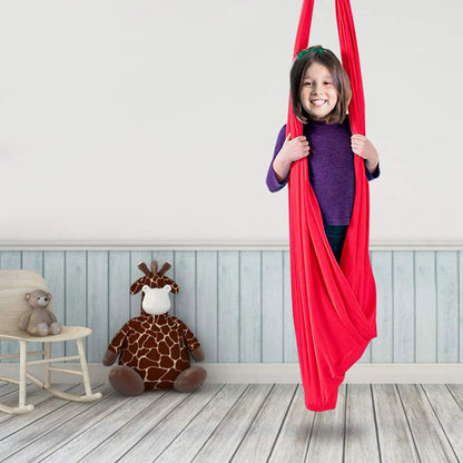 Kids  Cotton Outdoor Indoor Swing Hammock For Cuddle Up To Sensory Child Therapy Soft Elastic Parcel Steady Seat 8805745054