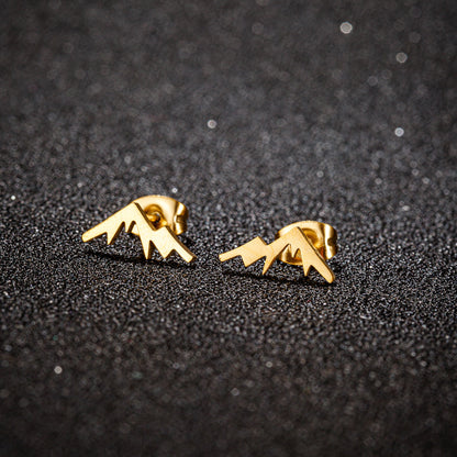 Stainless Steel Snow Mountain Mountain Stud Earrings Personality 88086f1e 2c70 4d1e 9d3f 7b5fd0988d10