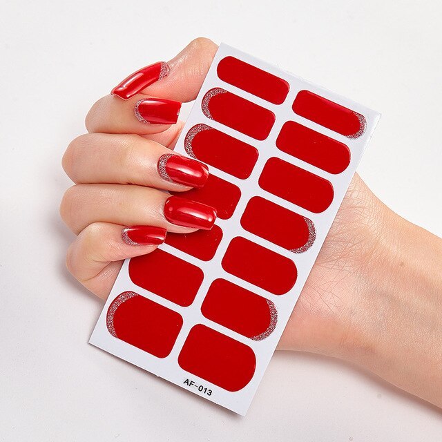 Solid Colors And Creative Nail Art Creative Women Salon Nail Decoration Fashion Nail Polish Nails Sticker Designer Nail Strip