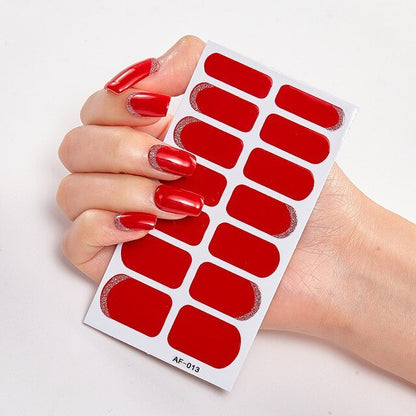 Solid Colors And Creative Nail Art Creative Women Salon Nail Decoration Fashion Nail Polish Nails Sticker Designer Nail Strip