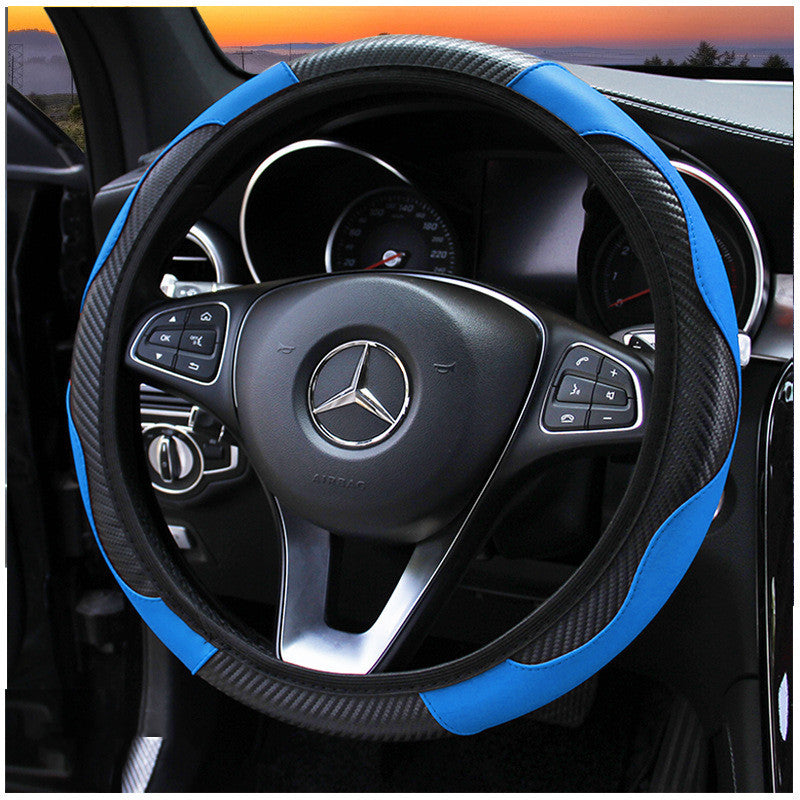 Carbon fiber sports steering wheel cover 881413398069