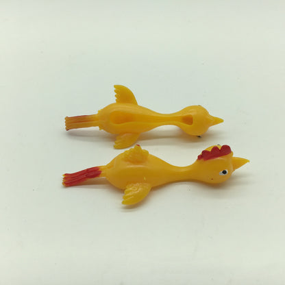 Catapult Launch Rubber Catapulted Chicken Toys Light Finger Prank Stretchy Flying Ejection Toy Slingshot Turkey Sticky 881906