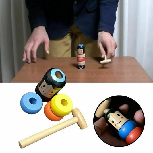 Immortal Daruma Unbreakable Wooden Man Magic Toy Magic Tricks Close Up Stage Magic Props Comedy Mentalism Toy Accessory 88422
