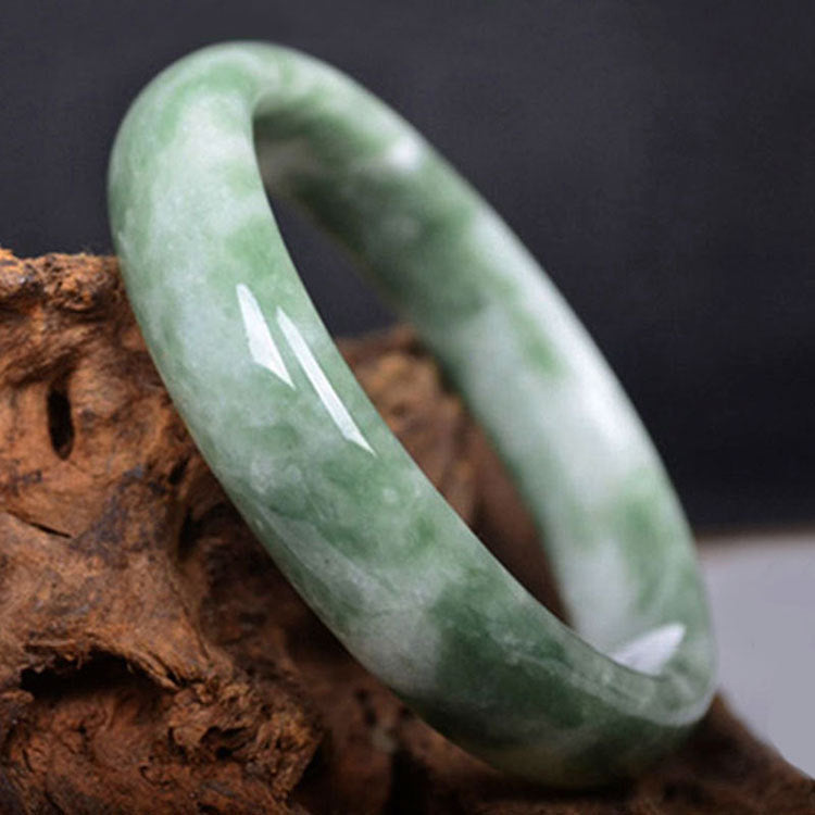 Floating green jade bracelet 885695482133