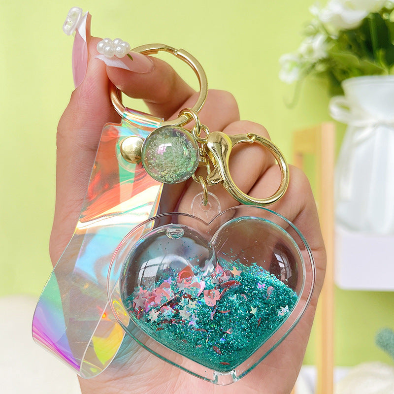Creative Oil Quicksand Heart Keychain 885b3ffa cfee 48d0 9a22 cc5dbded623e