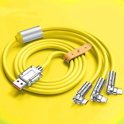 120W One-to-three Elbow Fast Charging Zinc Alloy Charging Cable 180 Degree Rotation - 图片 10