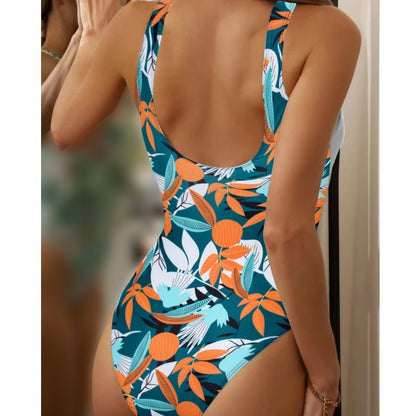 Women's High Waist Polyester Printed One-piece Bikini 886e0c3d 534a 4451 bd68 a1ed578d4e8c