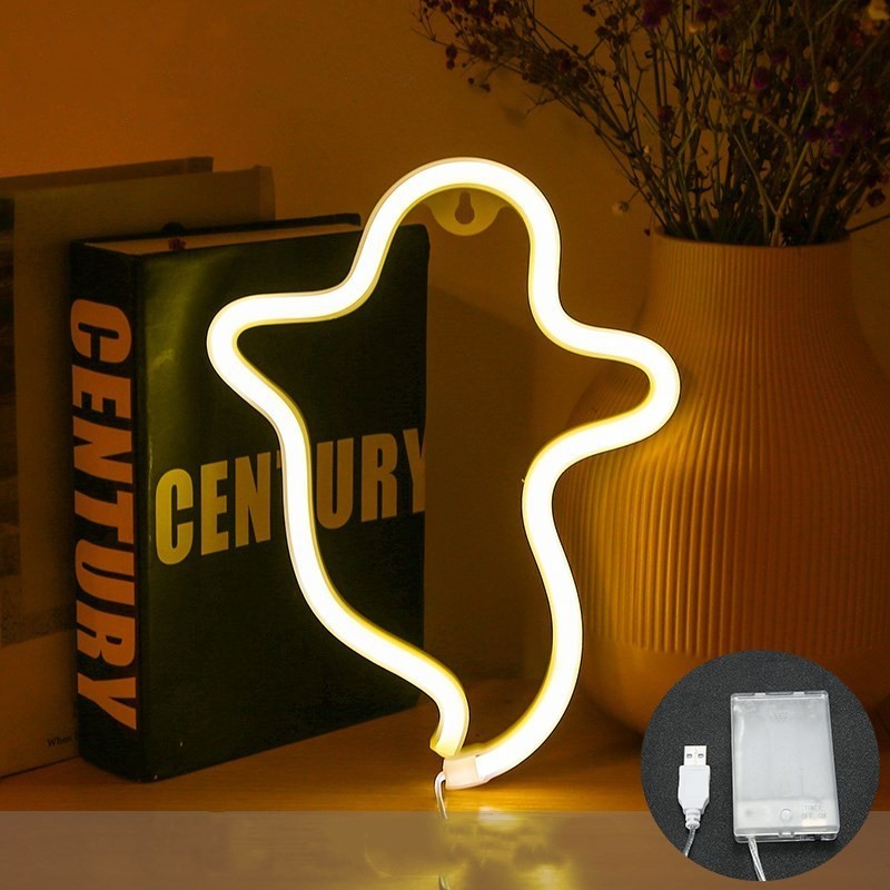 Halloween Ghost Neon Home Creative Modeling Lamp 887dc6f5 ec9b 4f43 8de9 c70024010441