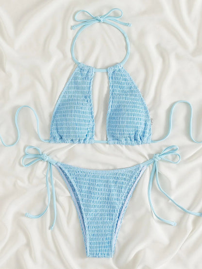 Women's Split Beach Swimsuit Bikini Two-piece Set 887e38cf 6615 4b61 8af5 17e2c9ffb3df