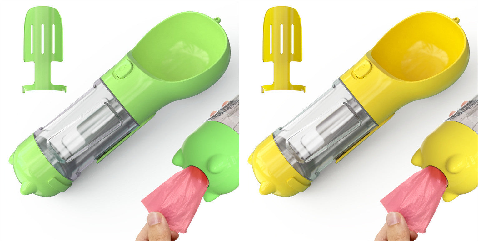 Pet Water Bottle Feeder Bowl Garbage Bag Storage Portable Pet Outdoor Travel 3 In 1 Dog Water Bottle 8899aec6 2b81 4701 bc07 