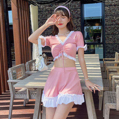 Swimsuit Female Skirt Style Split Conservative High Waist 88a7730a 089b 40de 854b 7d35f14c2da0