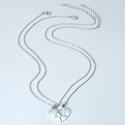 Best Friend Heart Clavicle Chain Friendship Card Necklace 88b1c4d6 0d60 4058 9b2c 429d2e2a8573