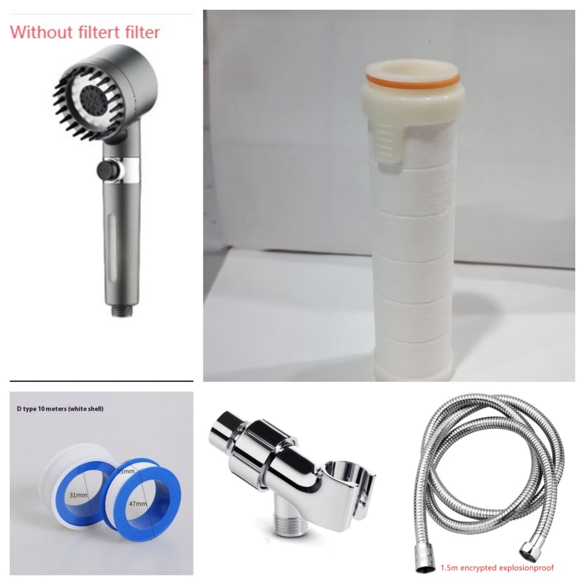 Snowflake Spray Filter Purified Water Pressurized Showerhead Nozzle 88b4b9b8 3cd4 4926 91a4 977ef73edf36