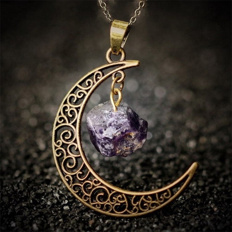 Natural Stone Crystal Necklace Vintage 88d614fc c67f 4bd6 8391 2db75af762a2