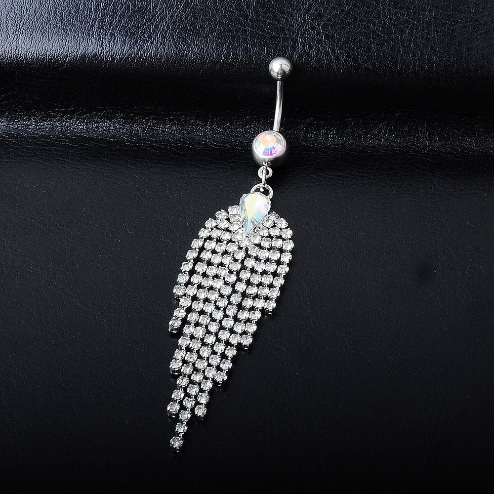 European And American Popular Piercing Jewelry Tassel Water Drop Belly Ring 88dce1dd 8de2 4fb2 8922 eb1ea23d30e0