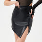 PU High Slit Fashion Spice Girl Mid Waist Skirt 88e0463a ec69 4bb0 81d0 c79af3c5a4d3 501d79f2 9c02 4ee1 8662 94e19e031a53