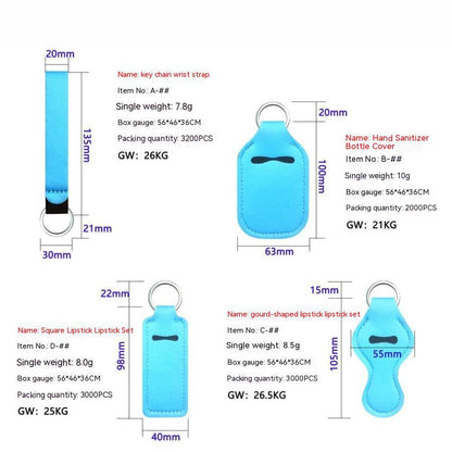 Lipstick Case Keychain Neoprene Lipstick Protective Cover Outdoor Portable Lipstick Pendant Keychain 88e84065 6d96 4ab2 a51e 