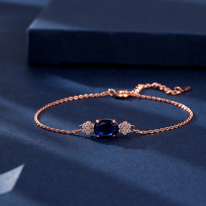 Korean Version Of White Copper Red Sapphire Bracelet Simple Atmosphere 88ed317c 27a5 4cb4 956e e45a15b9bfad