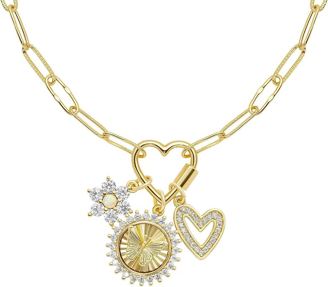 Copper-plated Gold Diamond-studded Starfish Sun Love Necklace 88ee5d20 46d4 484f 9c0f 6454684d7789