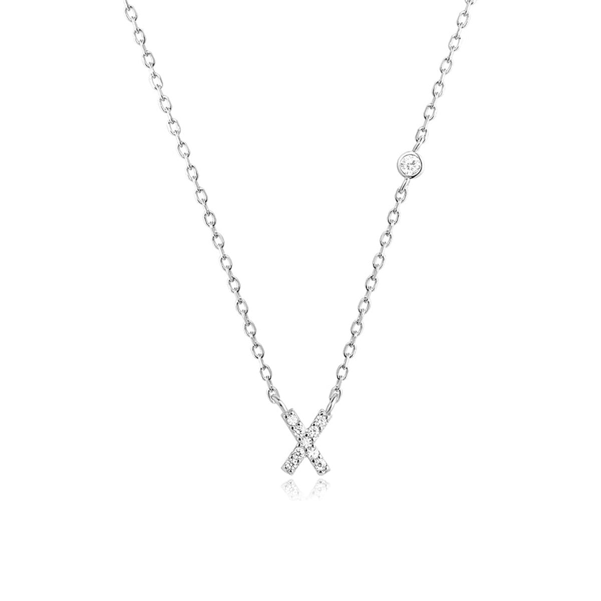 Fashion Jewelry Luxury Gold Color A-Z 26 Letters Necklace CZ Pendant For Women Cute Initials Name Necklace Fashion Party Wedd