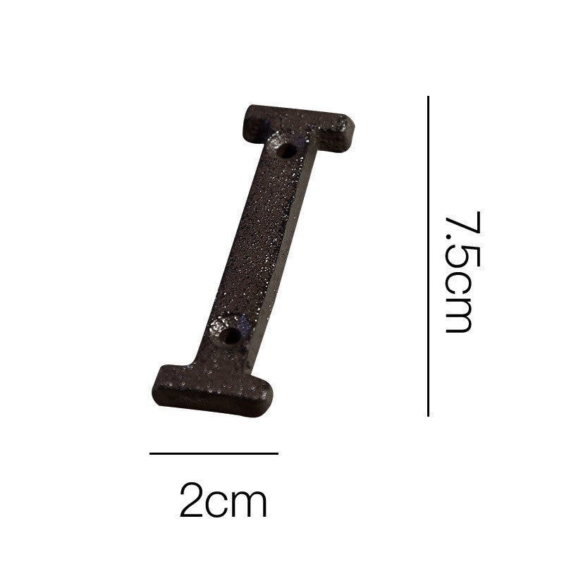 European-style Retro Cast Iron Three-dimensional Wrought Iron 26 English Letters Door Number 8917a301 243c 41fd 803d 07081bcd