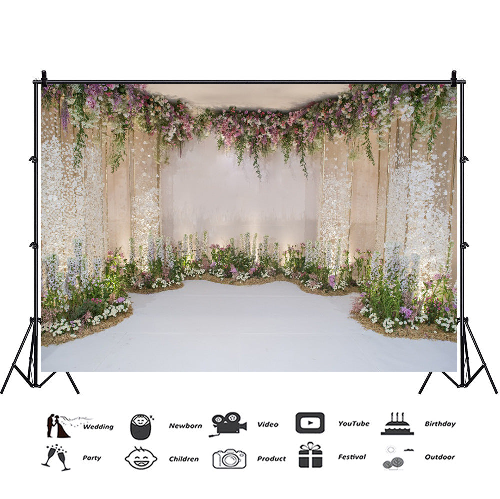 Beautiful Wedding Rose Wall Themed Photography Photographic Background Cloth 89243ce2 d518 4a27 ad47 044d02bcde75