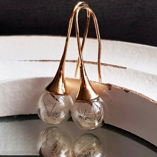 Handmade Dandelion Glass Ball Ear Hook 893344a6 513f 4811 a5e4 d5a3f9d55c01