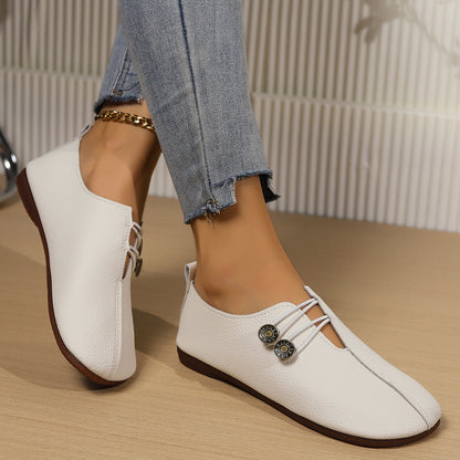 New Soft Leather Casual Autumn Low-cut Simple Plus Size Women's Shoes 8947eae3 c9fc 48f6 8519 6aa9d05d7cc1
