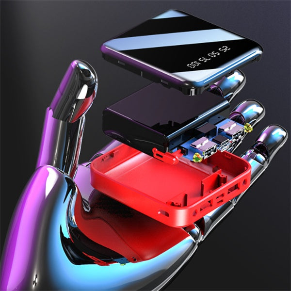 Mini Power Bank 20000 MAh Portable Mirror Digital Display Power Bank - 图片 3