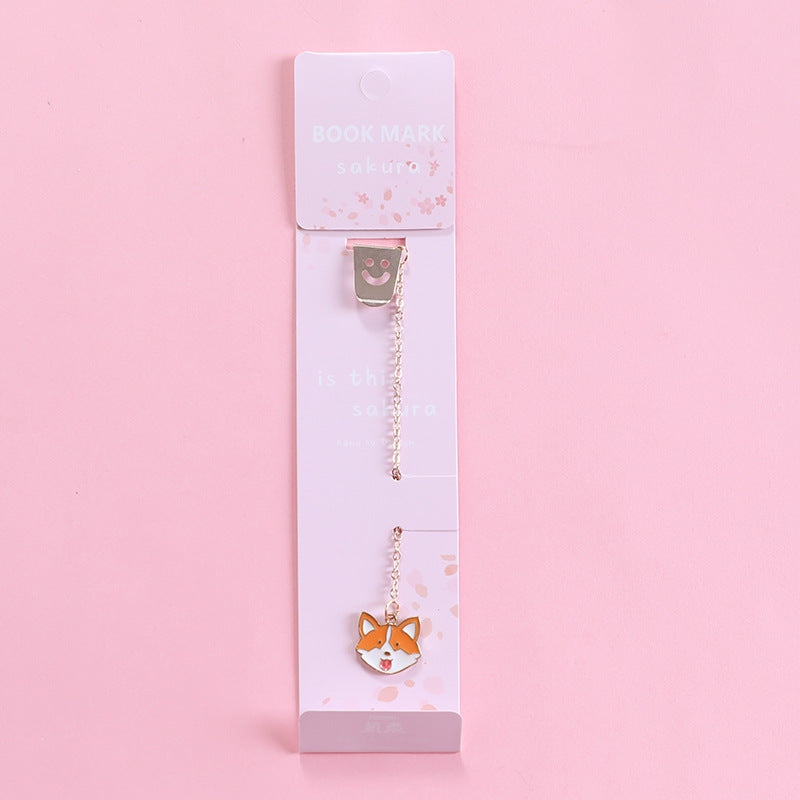 Creative Cartoon Metal Pendant Bookmark - 图片 8