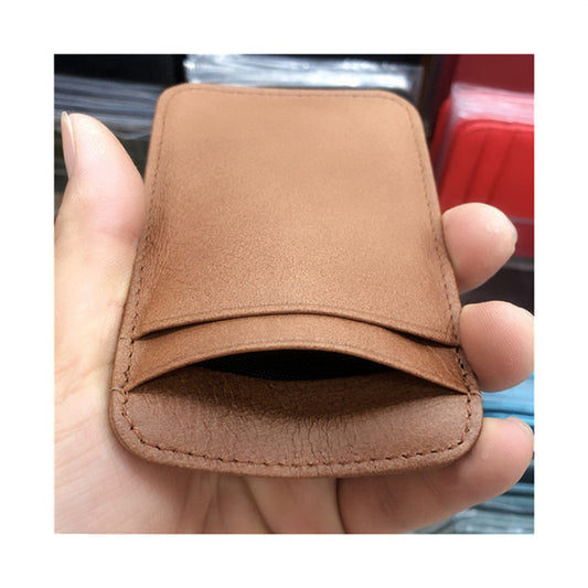 Genuine Leather Men Wallet Brown Coin Purse Small Mini Card 8962e8bf e435 42b5 8bdb df6270bcdf34