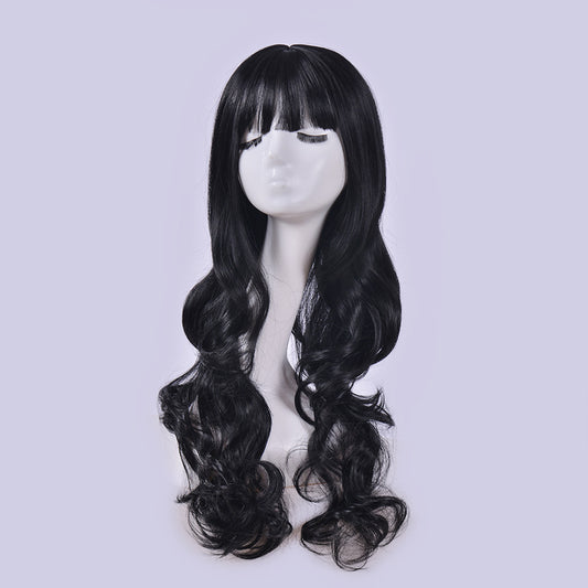 Full Head Pull-over Style Air Bangs High Temperature Silk Curls 897e7879 68d4 4606 b7b2 8cbb4ccd69cc
