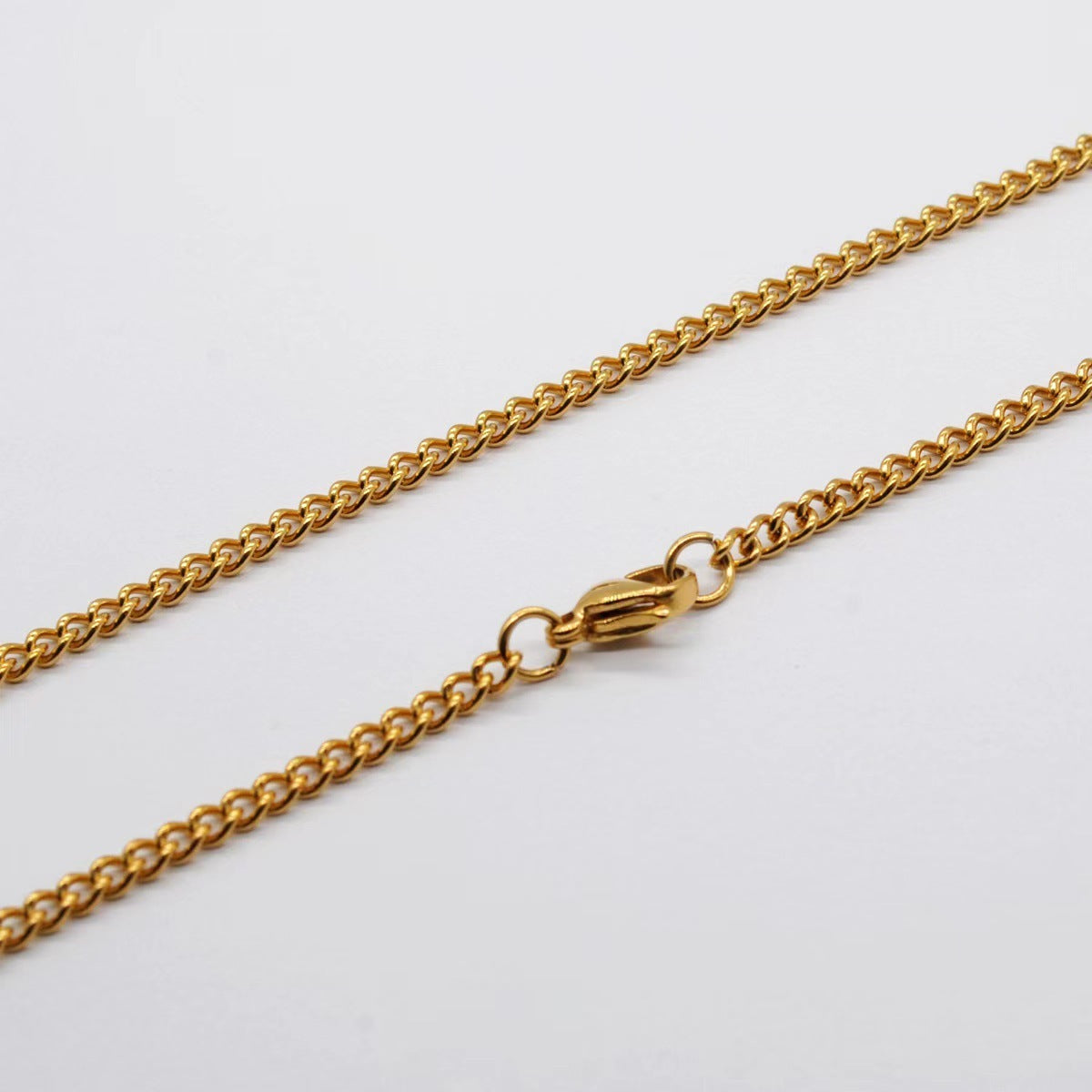 Simple Elegant Necklace Stainless Steel 18K Gold Mini English Letter Pendant 8982b15c c088 47ab b50a 12103082f4c3