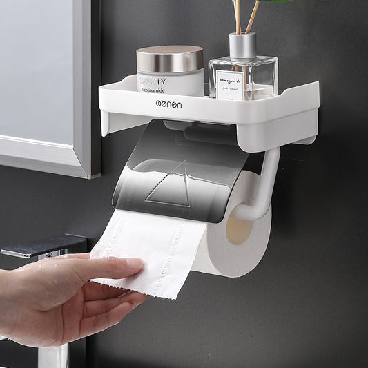 Toilet Tissue Roll Paper Plastic Storage Rack Waterproof Paper Rack 899743241597