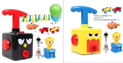 Power Balloon Launch Tower Toy Puzzle  Education Inertia Air Power Balloon Car Science Experimen Toy For Children Gift 899830