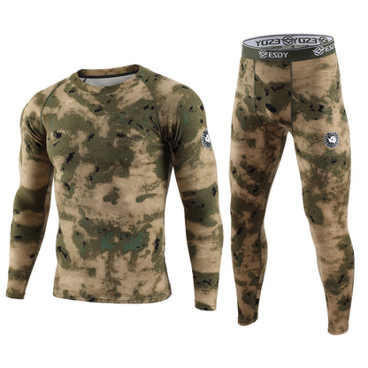 ESDY Men's Exercise Camouflage Dralon Thermal Underwear Suit 89d0e0de 0f21 4b40 bc77 fac6cec86f5b