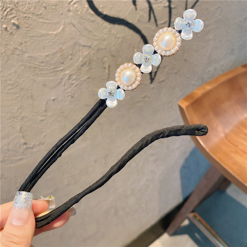 Simple Fluffy Bun Half Bun Hair Tie Elastic Lazy Flower Bud Hairpin Hair Accessories 89f3cdf0 1782 46a7 8066 a51f48c2ae39