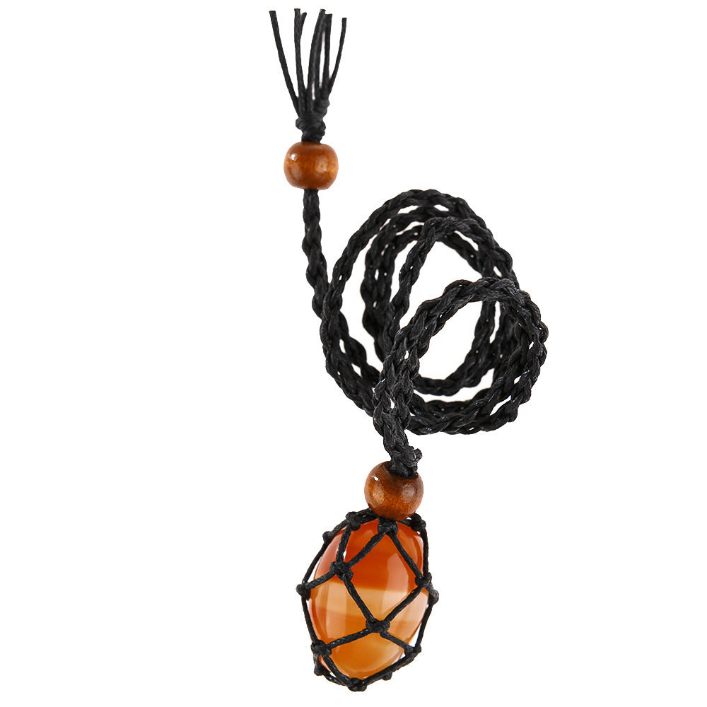 Labradorite Natural Stone Pendant Wrap Braid Necklace Macrame 8a04d487 9833 40b4 868b 8fcf6ed6b104