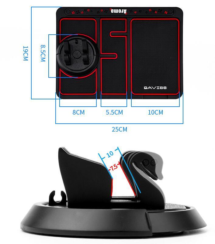 Non-Slip Car Phone Pad For 4-in-1 Car Parking Number Card Anti-Slip Mat Auto Phone Holder Sticky Anti Slide Dash Phone Mount 