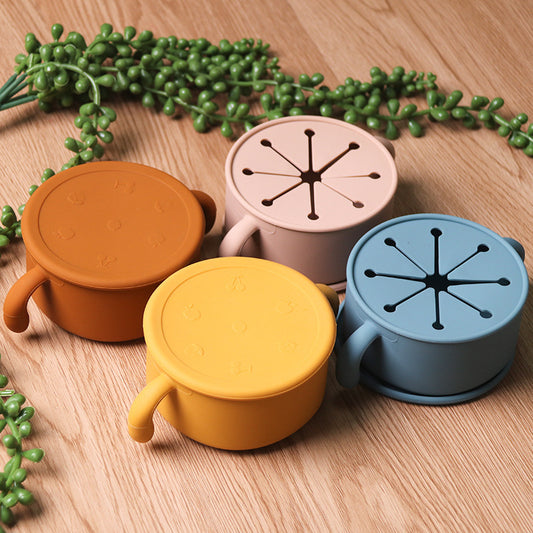 Go Out Carry Cover Dustproof Children's Silicone Snack Bowl 8a2e4261 c8bb 41b8 931f ff98df3ee1b8