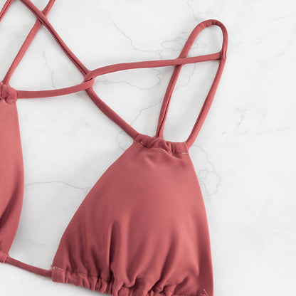 Women's Bikini Swimwear Solid Color Double Layer Fabric Split 8a4e87cc fffd 4135 9fae a6bff59f0d14